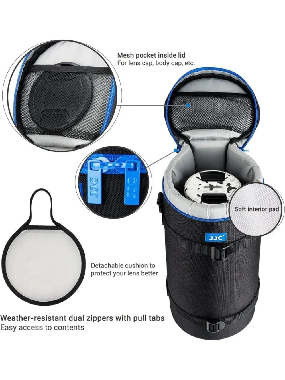 Extra Large Camera Lens Case Bag for 200-800mm Lenses - Durable & Protective